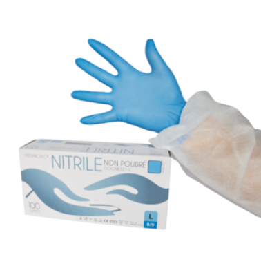 GANT NITRILE BLEU NON POUDRE taille M ( X 100 )